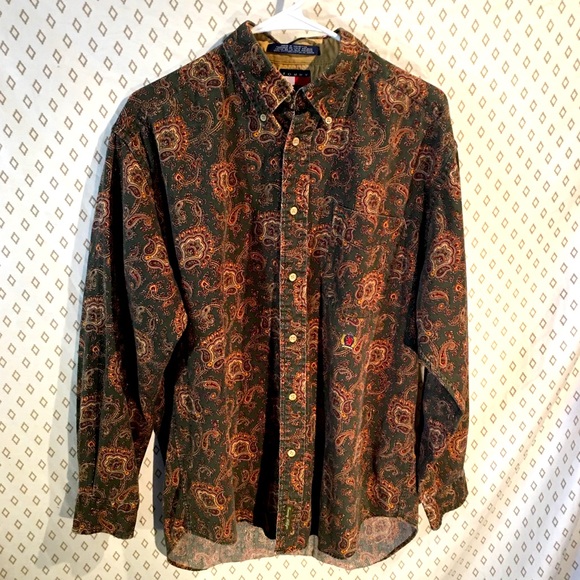 Tommy Hilfiger Other - VINTAGE Tommy Hilfiger Paisley Corduroy Buttondown